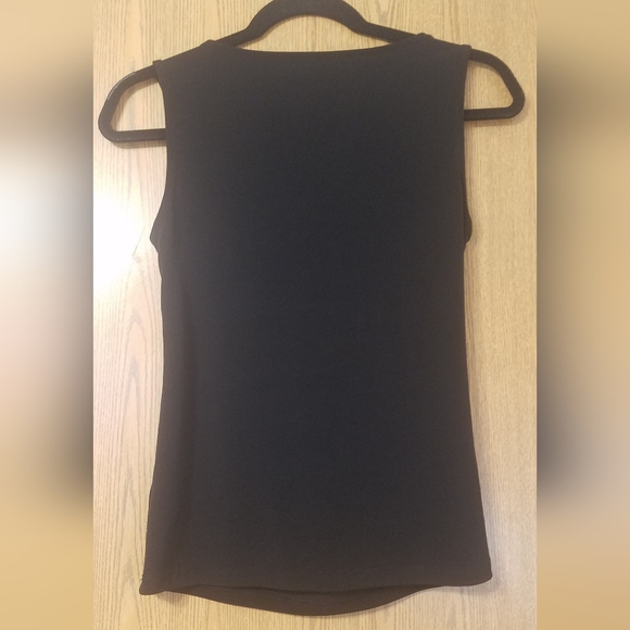 Carmen Marc Valvo Black Sleeveless Blouse Size XS - Picture 2 of 3